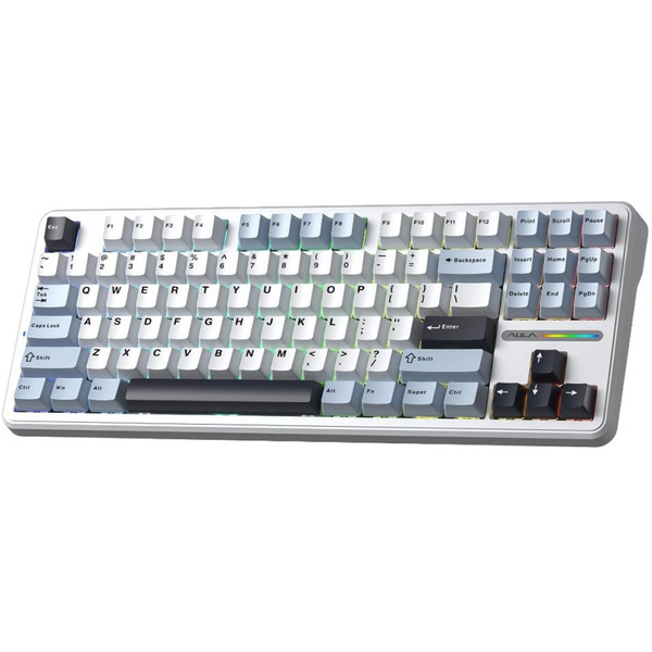 Клавиатура AULA F87 (синий/белый/фиолетовый)