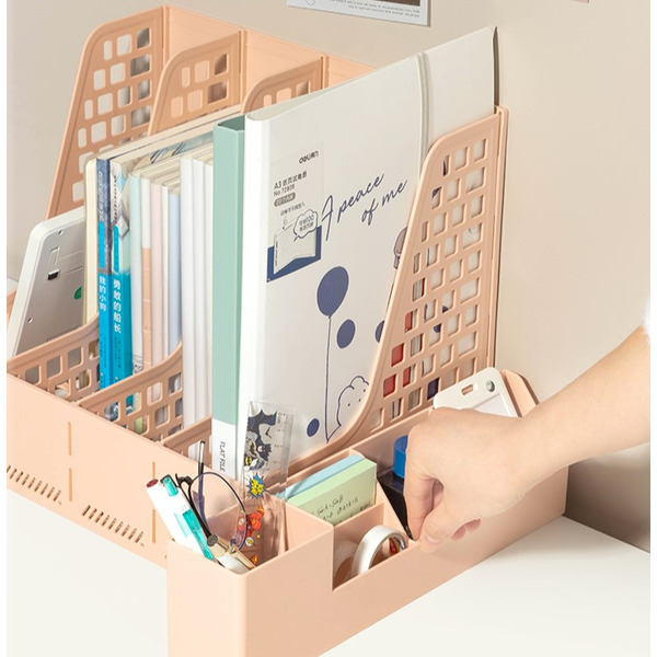 Лоток-органайзер для бумаг и канцелярских принадлежностей DELI PB106 (розовый)