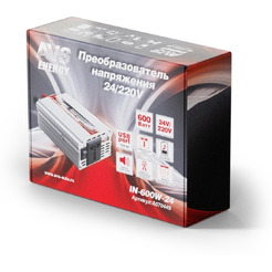 Автомобильный инвертор AVS 24/220V IN-600W-24