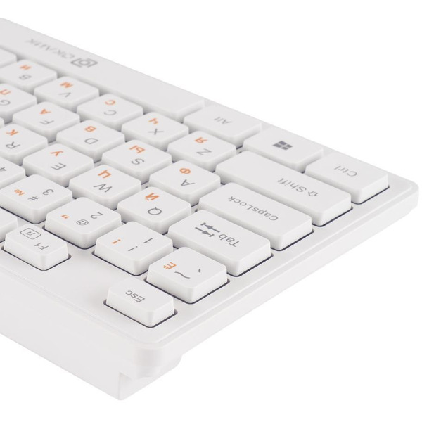 Клавиатура + мышь Oklick 240M (белый)