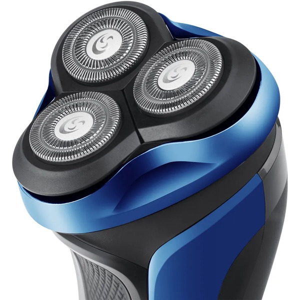Бритва электрическая POLARIS PMR 0304R wet&dry PRO 5 blades (черный/синий хром)
