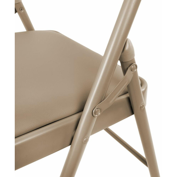 Стулья складные BRABIX Golf Plus CF-003 КОМФОРТ (КОМПЛЕКТ 4шт., бежевый каркас, кожзам бежевый) 533033