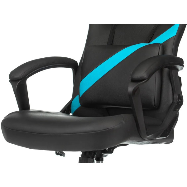 Кресло геймерское Бюрократ Zombie Driver (черный/голубой)