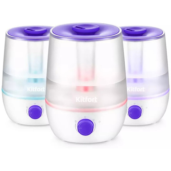 Увлажнитель воздуха Kitfort KT-2842-1 (бело-фиолетовый)