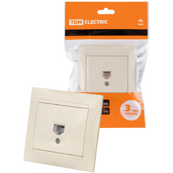 Розетка телефонная TDM Electric Лама SQ1815-0115