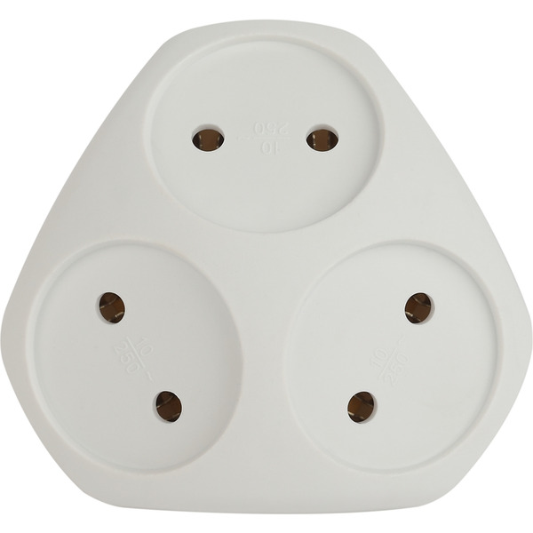 Разветвитель электрический без заземлением ЭРА SPx-3-W (Б0053481)