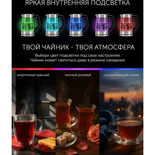 Электрочайник Polaris PWK 1725CGLD Wi-Fi IQ Home