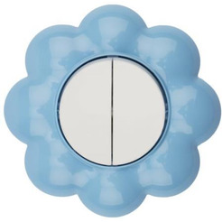 Выключатель двухклавишный KRANZ HAPPY Цветок KR-78-0627