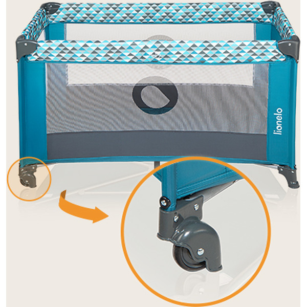 Кровать-манеж Lionelo Stefi (Green Turquoise)