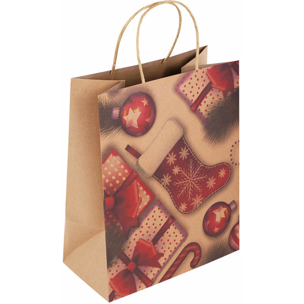 Пакет подарочный Золотая сказка Christmas Kraft 591961 (26×13×32 см)