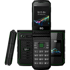 Мобильный телефон BQ BQ-2822 Dragon (черный/зеленый)