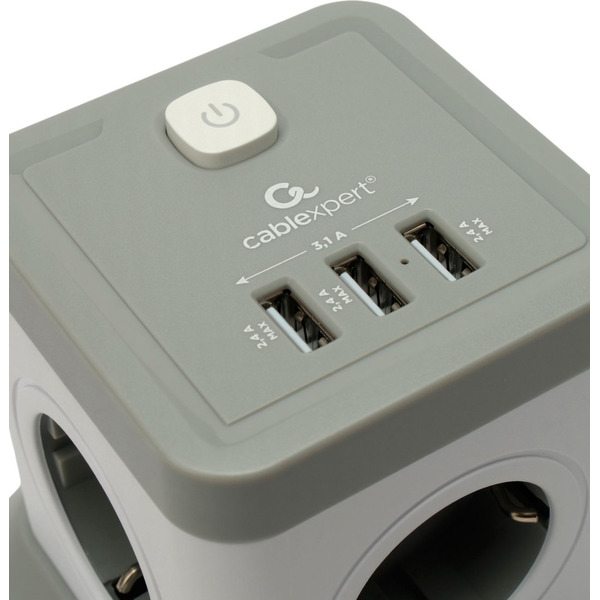 Сетевой фильтр Cablexpert TWR-4-U3-W-2