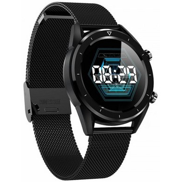 Смарт часы NO.1 DT28 (черный, металлический ремешок)