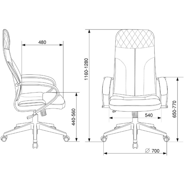 Кресло Бюрократ CH-608 Fabric (черный Light-20)