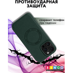 Чехол-книга BINGO Flip Style для APPLE iPhone 16 Pro Зеленый