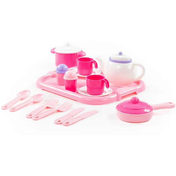 Набор игрушечной посуды Полесье Настенька 59000 (на 2 персоны, в сеточке)