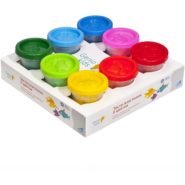 Набор для детской лепки GENIO KIDS-ART «Тесто-пластилин 8 цветов» TA1045