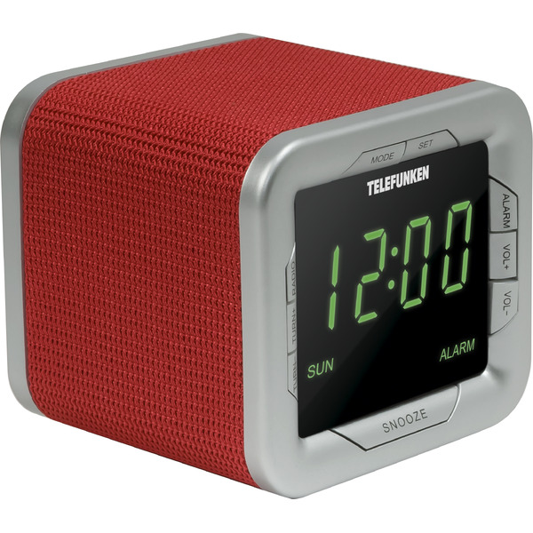 Радиочасы TELEFUNKEN TF-1505 (бордовый)