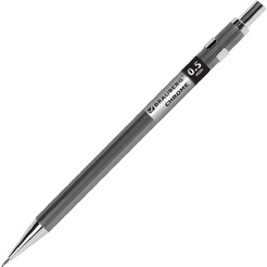 Карандаш BRAUBERG CHROME 181969 0,5 мм + грифели HB 12 шт