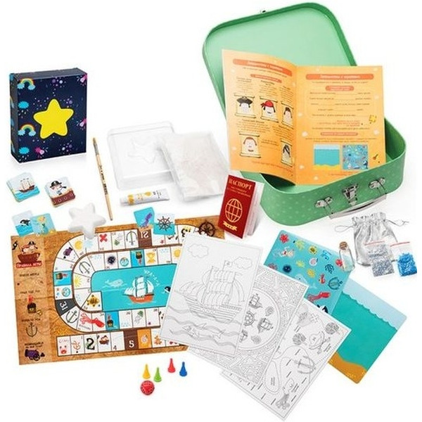 Настольная игра Bumbaram Чемоданчик с развлечениями. Путешествие в страну пиратов tr103