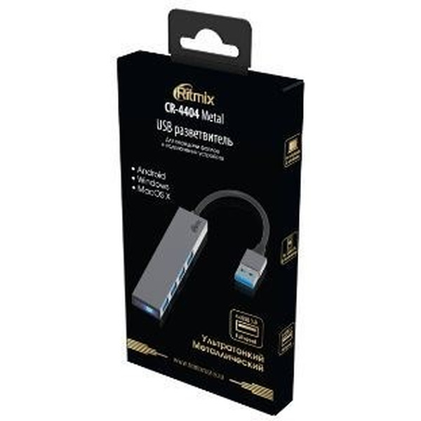 USB-хаб Ritmix CR-4404 Metal
