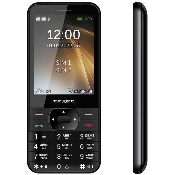 Сотовый телефон Texet TM-423 (+ЗУ WC-111) черный