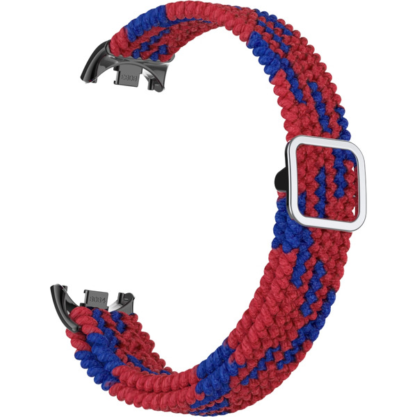 Ремешок Bingo Braided для Xiaomi Mi Band 8 (красный с синим)