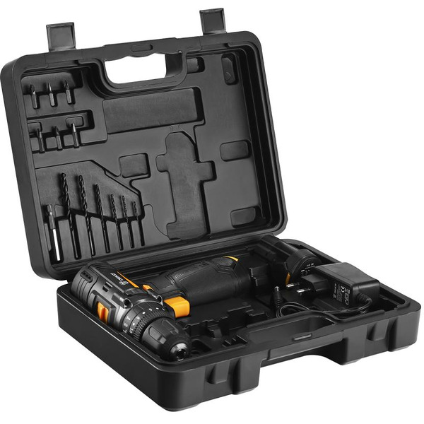 Дрель-шуруповерт Deko GCD12DU3 SET4 063-4038 (с 2-мя АКБ, кейс, набор оснастки)