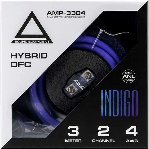 Комплект для подключения 2-х канального усилителя AURA AMP-3304 HYBRID-OFC