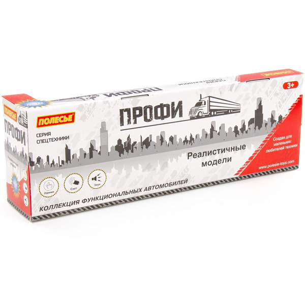 Фургон Полесье Профи с прицепом 92571 (красный/белый)