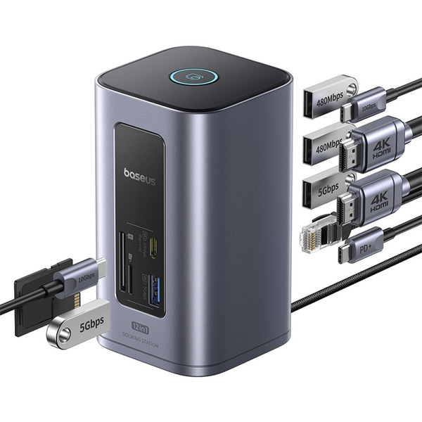 Док-станция Baseus Spacemate Series 12-in-1 Docking Station B00568103813-00