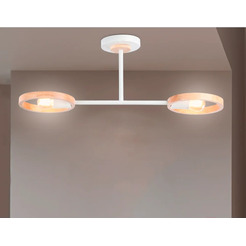 Потолочный светильник Ambrella Traditional TR8243/2 WH/LWD (белый/светлое дерево)