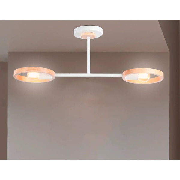 Потолочный светильник Ambrella Traditional TR8243/2 WH/LWD (белый/светлое дерево)