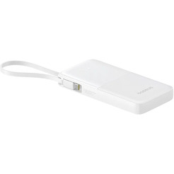 Внешний аккумулятор Baseus Bipow 2 Digital Display Power Bank With Built-in USB-C Cable 10000mah 20W (белый)