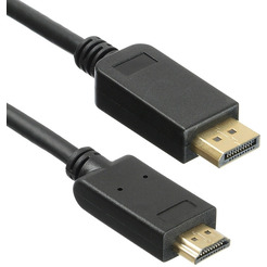 Кабель KingPrice KP-DP1.1-HD1.4-1.5m DisplayPort (m)/HDMI (m) (1.5 м, черный)