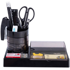 Набор канцелярских принадлежностей DELI E38254 (черный, настольный)