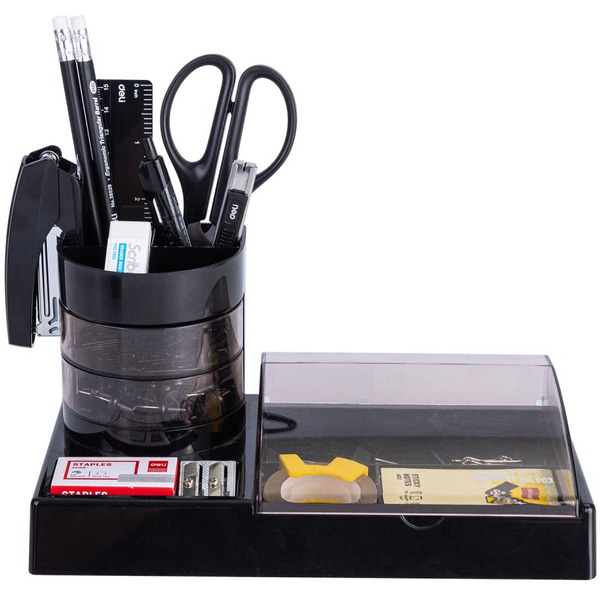 Набор канцелярских принадлежностей DELI E38254 (черный, настольный)