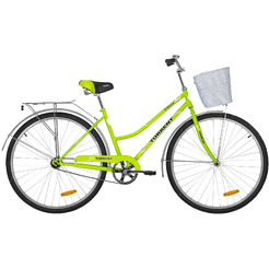 Велосипед TORRENT Ussury (рама сталь 18", дорожный, 1скорость, колеса 28д, корзина) Зеленый