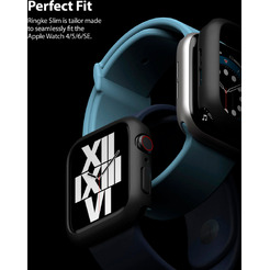 Чехол Ringke SLIM для Apple Watch SE3/SE2/SE/6/5/4 40mm CLEAR(1шт) + BLACK(1шт)