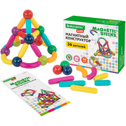 Магнитный конструктор Brauberg Kids Magnetic Sticks 665721