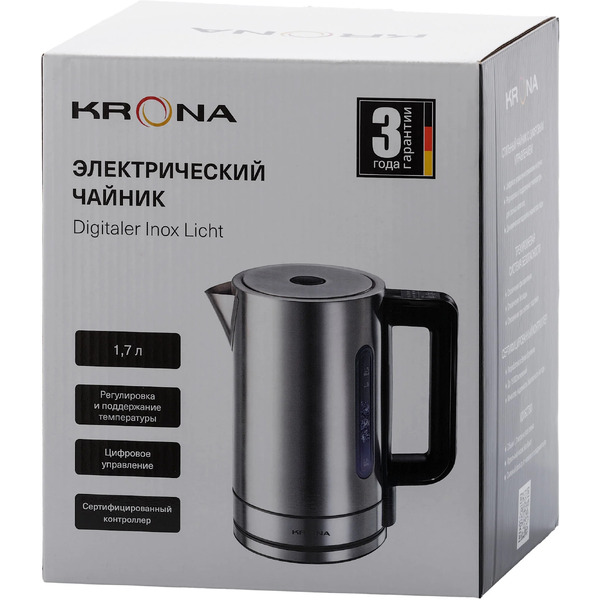 Электрический чайник Krona Digitaler Inox Licht 1,7л (KRWK04)