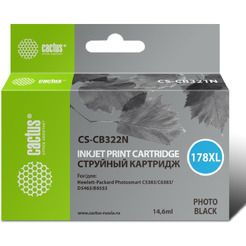 Картридж струйный Cactus CS-CB322N(CS-CB322) №178XL (фото черный)