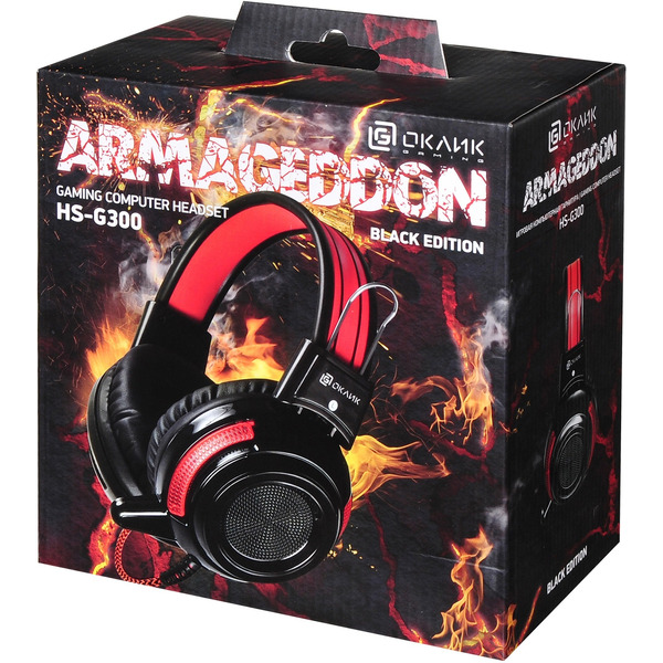 Наушники Oklick HS-G300 Armageddon (черный/красный)