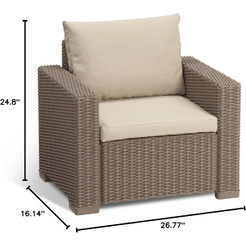 Комплект кресел садовых Keter California chair 258781 (капучино)
