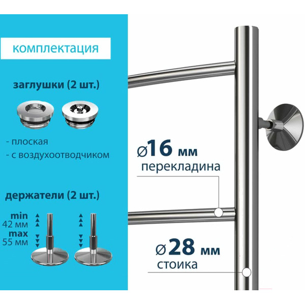 Полотенцесушитель Stelmix Трапеция ВПС П4 400х600 (боковое подключение 500 G 3/4")