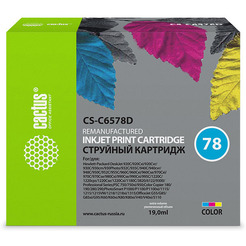 Картридж струйный Cactus CS-C6578D №78 (голубой/пурпурный/желтый)