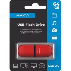 USB флеш Maxvi SF 64GB FD64GBUSB20C10SF (красный)