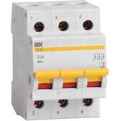 Выключатель нагрузки IEK ВН-32 3Р 20А MNV10-3-020