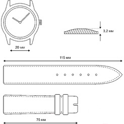 Ремень кожаный ARDI Kroko РК-20-05-01-1-0
