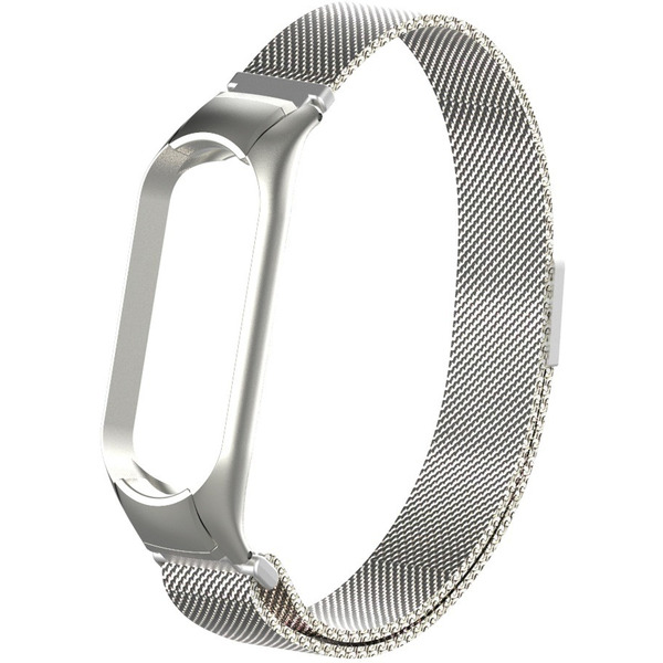 Ремешок Bingo Magnetic для Xiaomi Mi Band 3/4 Серебристый